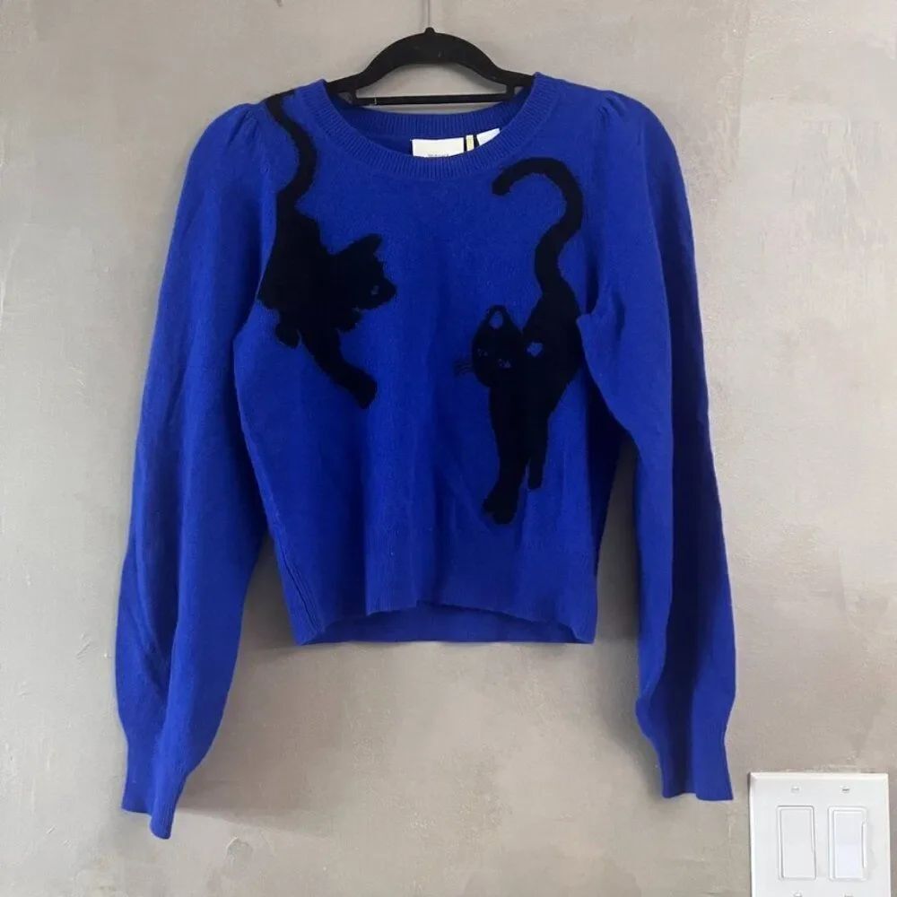Anthropologie Cats Cashmere Sweater